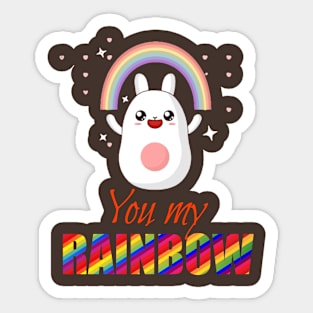 You my rainbow Sticker